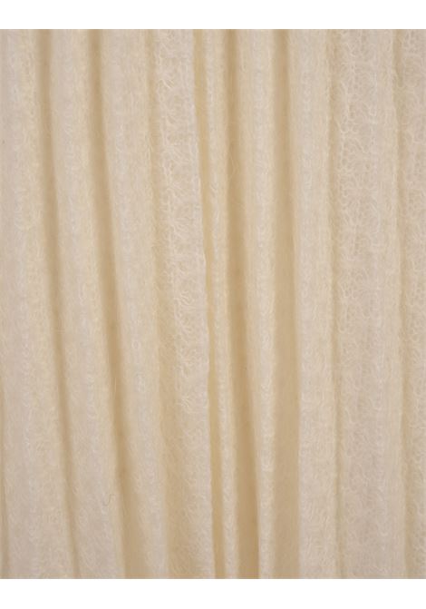 White Pleated Knitted Midi Skirt ERMANNO SCERVINO | D452O303KBH10606