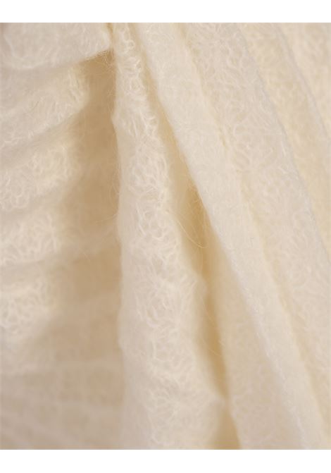 White Pleated Knitted Midi Skirt ERMANNO SCERVINO | D452O303KBH10606