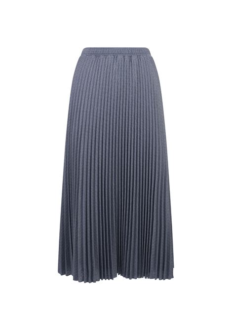 Blue Pleated Knitted Midi Skirt ERMANNO SCERVINO | D452O303KBHM4504