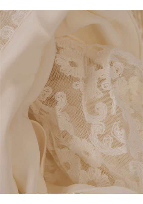 White Embroidered Pleated Midi Skirt ERMANNO SCERVINO | D452O310BWZ14800