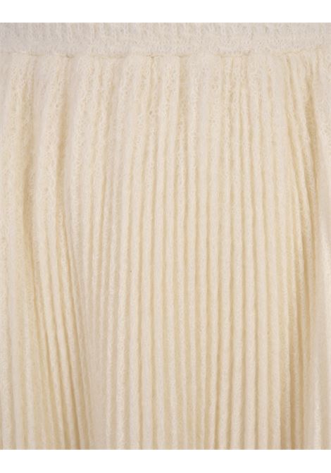 White Mohair Blend Pleated Midi Skirt ERMANNO SCERVINO | D452O310KBH10606