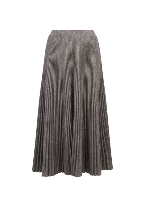 Grey Mohair Blend Pleated Midi Skirt ERMANNO SCERVINO | D452O310KBHM4501