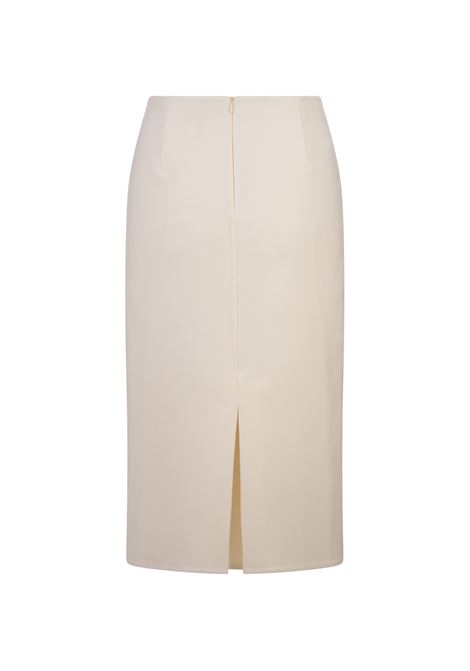 Ivory Wool Cloth Midi Skirt ERMANNO SCERVINO | D452O316HNG14800