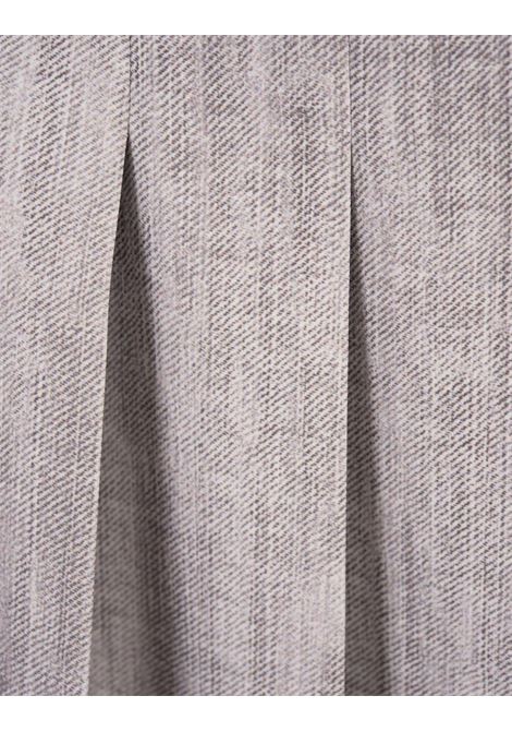 Grey Silk Pleated Mini Skirt With Belt ERMANNO SCERVINO | D452O336CCRQFS4508