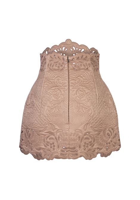 Pink Silk Satin Mini Skirt With Embroidery ERMANNO SCERVINO | D452O722OEL51315