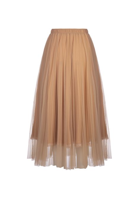 Gonna Midi In Tulle Beige ERMANNO SCERVINO | D452O735TTJ51316