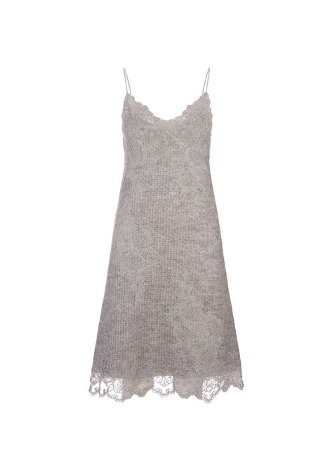 Grey Short Lingerie Dress With Lace ERMANNO SCERVINO | D452Q347KBHM4501