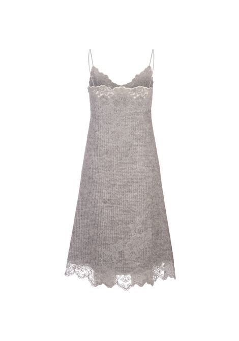 Grey Short Lingerie Dress With Lace ERMANNO SCERVINO | D452Q347KBHM4501