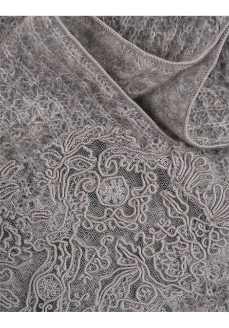 Grey Stole With Rebrod? Lace ERMANNO SCERVINO | D452R301KBHM4501