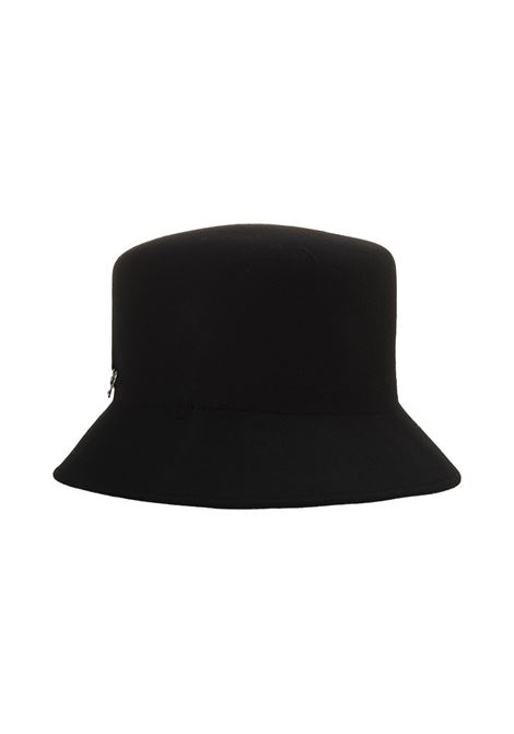 Black Wool Bucket Hat With Pin ERMANNO SCERVINO | D453V305BLF95708