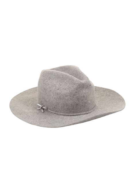 Cappello Grigio Con Cinturino In Pietre ERMANNO SCERVINO | D453V320BLFM4501