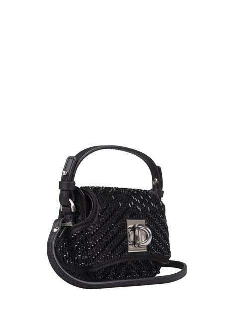 Borsa Mini Mini Audrey Nera Con Cristalli ERMANNO SCERVINO | D453W715CTEZK95708