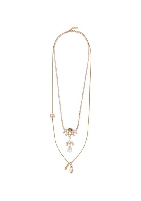 Multichain Necklace With Pearls and Stones ERMANNO SCERVINO | D453X420BJMOC2