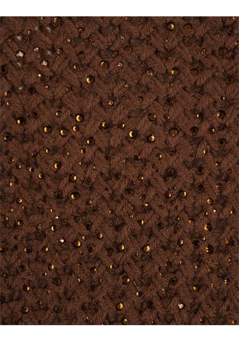 Brown Crew Neck Sweater With Crystals ERMANNO SCERVINO | D455M305CTJZW91241