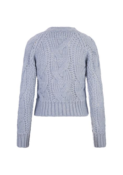 Light Blue V-Neck Sweater ERMANNO SCERVINO | D455M307PUN64021