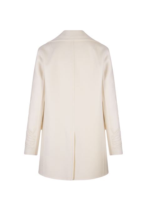 White Wool Cloth Coat with Embroidery ERMANNO SCERVINO | D456D303RHNG14800