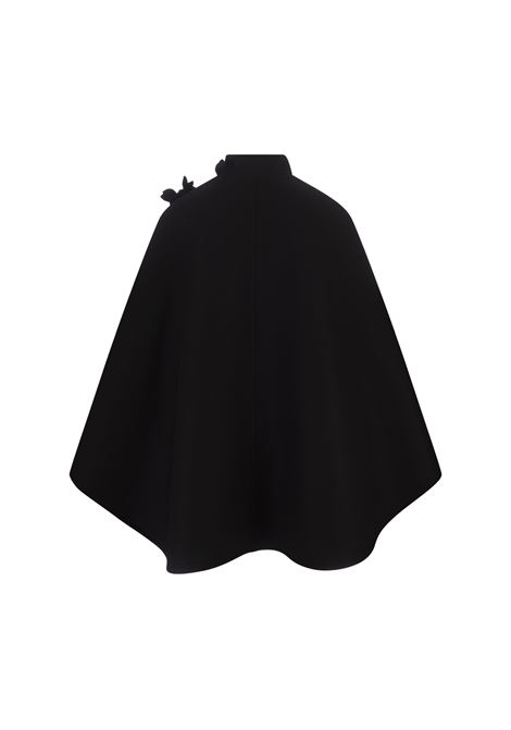 Black Wool Cloth Cape ERMANNO SCERVINO | D456D314APHNG95708
