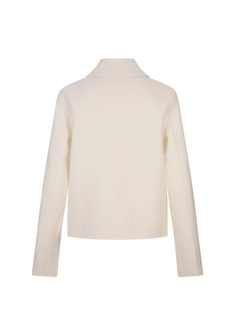 White Double-Breasted Jacket With Floral Embroidery ERMANNO SCERVINO | D456I301RHNG14800