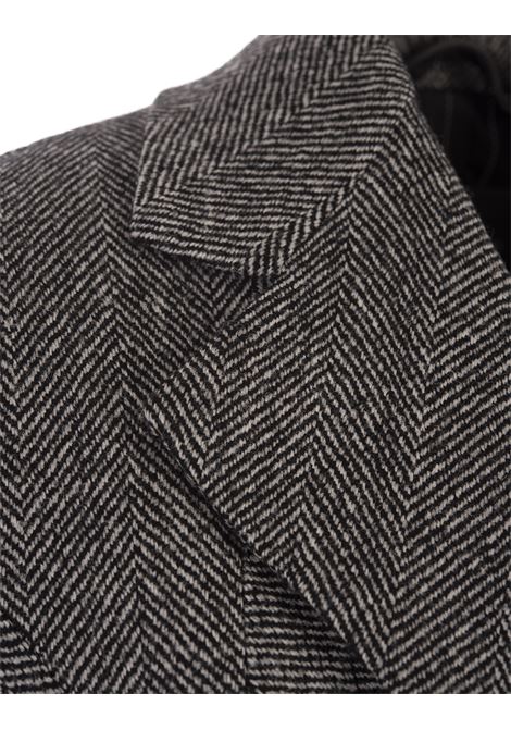 Slim Fit Blazer With Herringbone Pattern ERMANNO SCERVINO | D456I305QAVT4501