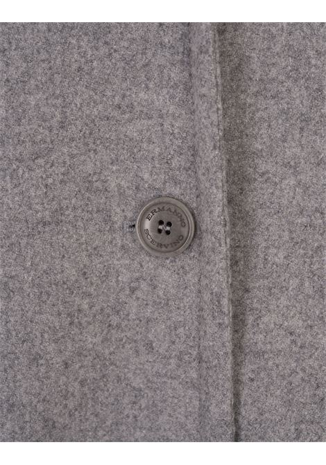 Cappotto In Panno Grigio Con Collo In Maglia ERMANNO SCERVINO | D456I335CMLVWM4501