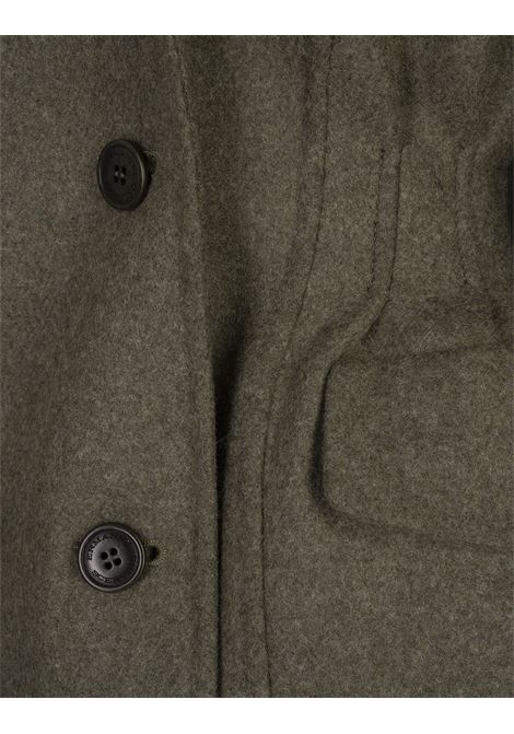 Green Wool Double-Breasted Short Coat ERMANNO SCERVINO | D456I721LVWM4505