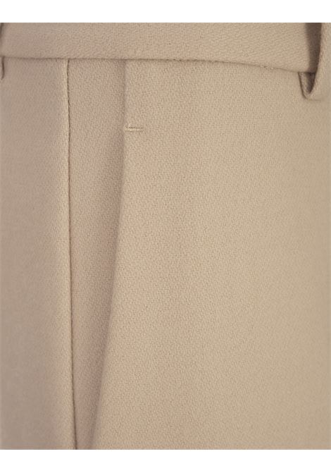 Pantaloni In Fresco Di Lana Beige ERMANNO SCERVINO | D456P300HJA41107