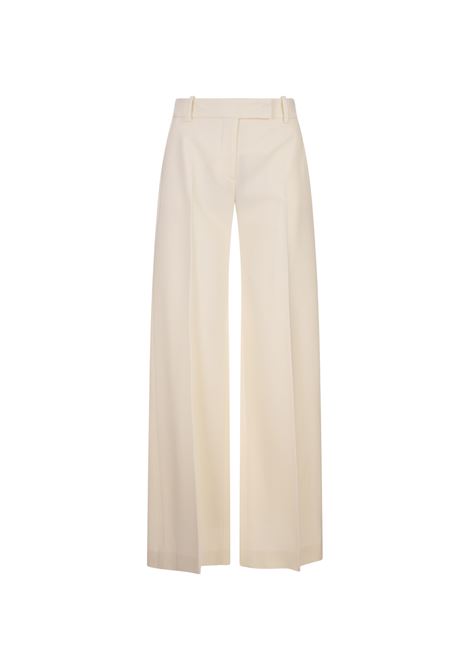 White Virgin Wool Wide-Leg Trousers ERMANNO SCERVINO | D456P313HJA14800