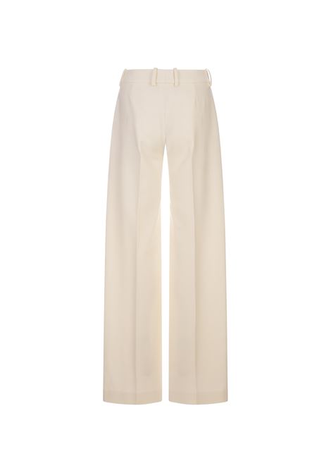 Pantaloni Ampi In Lana Vergine Bianca ERMANNO SCERVINO | D456P313HJA14800