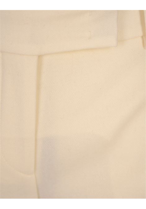 White Virgin Wool Wide-Leg Trousers ERMANNO SCERVINO | D456P313HJA14800