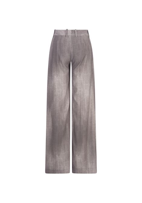 Grey Wide Leg Trousers With Faded Effect ERMANNO SCERVINO | D456P313RQFS4508