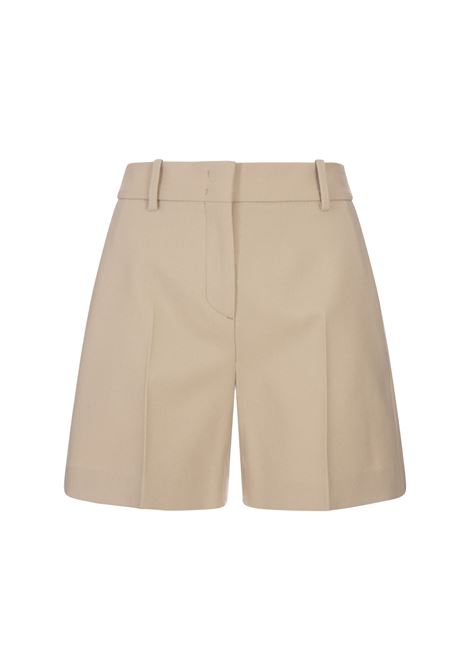 ERMANNO SCERVINO Shorts In Lana Vergine Beige - ERMANNO SCERVINO