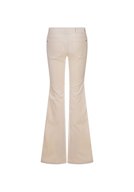 Pantaloni Flare In Velluto a Coste Bianco ERMANNO SCERVINO | D457P307HBP10606