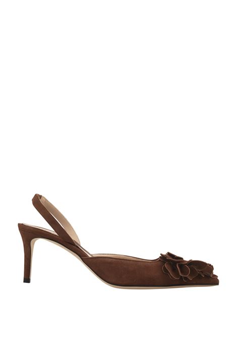 Slingback A Punta In Pelle Scamosciata Marrone ERMANNO SCERVINO | D458Z351RZTM91241