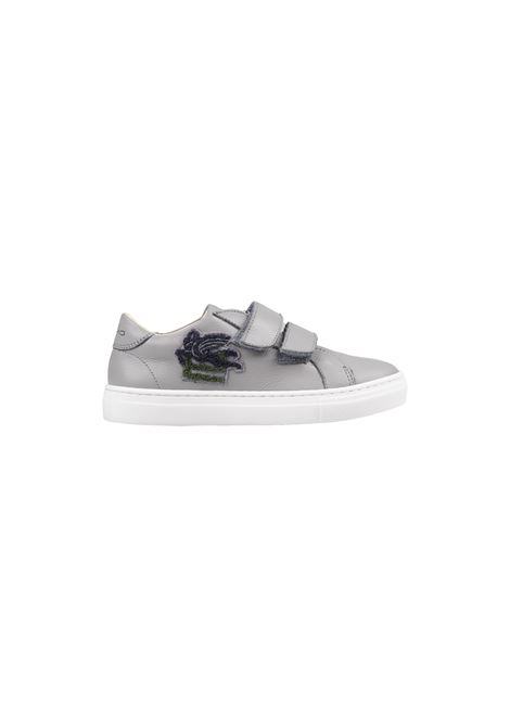 Gray Sneakers With Logo Patch ETRO KIDS | GV0P26-Z0848905