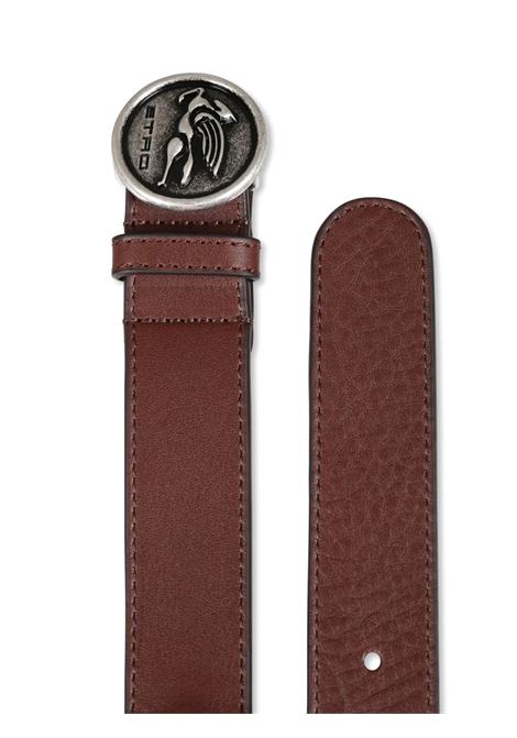 Leather and Fabric Belt with Logo Buckle ETRO KIDS | GV0P71-Z2207620MA