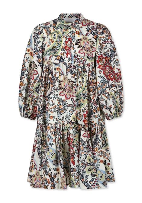 Abito Midi Con Stampa Paisley Floreale All-Over ETRO KIDS | GV1B20-P0451101MC