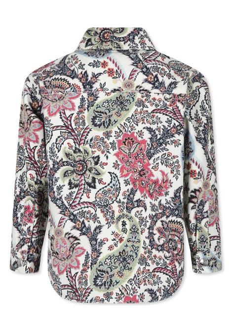 White Outerwear Jacket With Paisley Patterns ETRO KIDS | GV2A17-D0103101MC