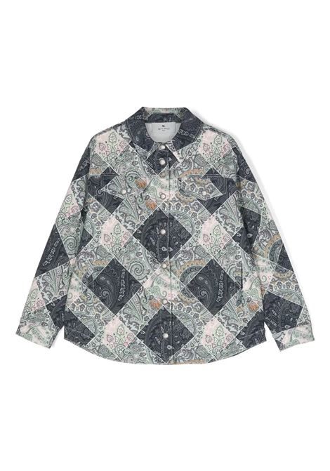 ETRO KIDS Giacca In Denim Paisley Blu Navy - ETRO KIDS