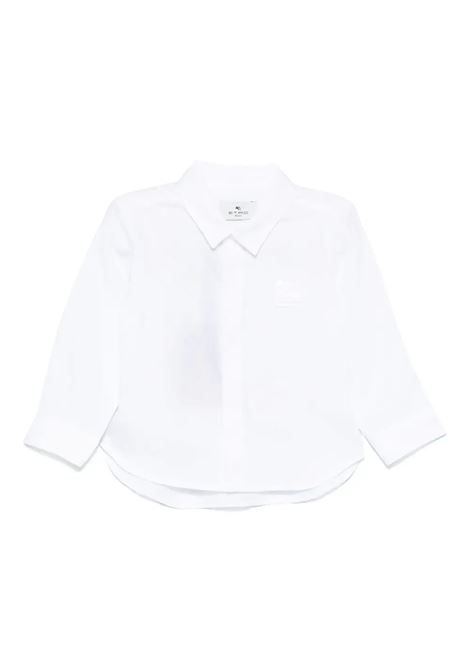 White Jacquard Shirt With Embroidered Logo ETRO KIDS | GV5500-P0446100