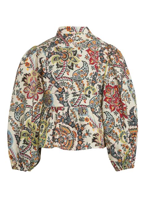 White Blouse With Multicolour Paisley Pattern ETRO KIDS | GV5A30-P0451101MC