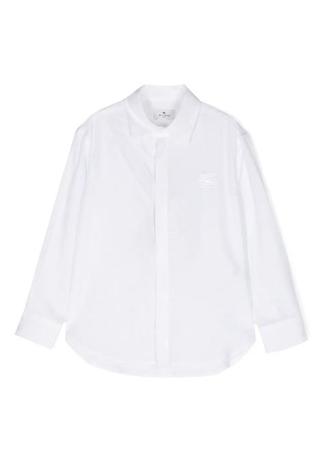 White Jacquard Shirt With Embroidered Logo ETRO KIDS | GV5P00-P0446100