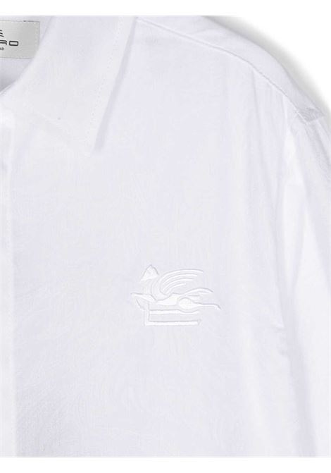 White Jacquard Shirt With Embroidered Logo ETRO KIDS | GV5P00-P0446100