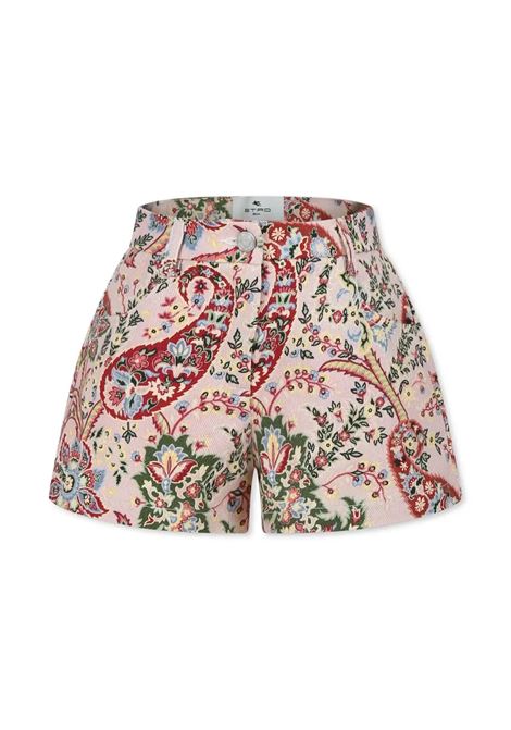 Shorts Rosa Con Motivo Paisley Floreale ETRO KIDS | GV6A89-D0103383MC