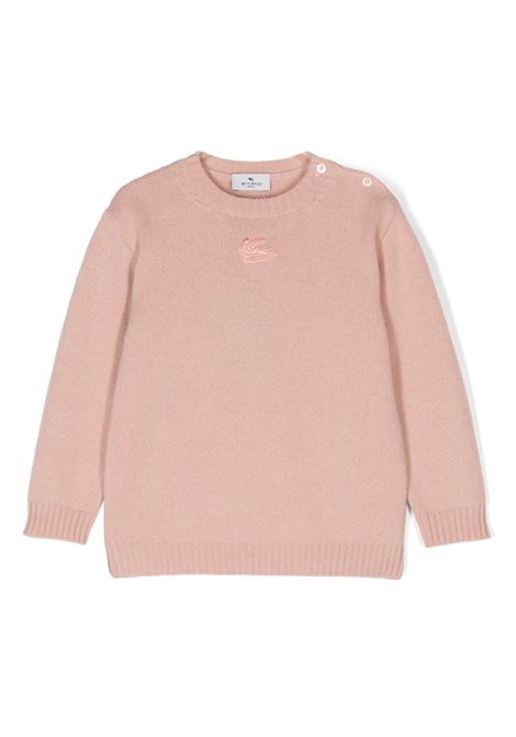 Pink Sweater With Etro Pegaso Logo ETRO KIDS | GV9000-W0023504