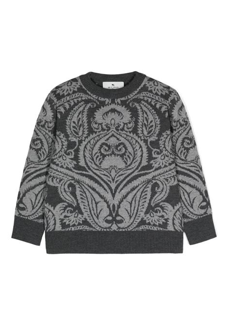 Grey Paisley Sweater ETRO KIDS | GV9P50-W0033811