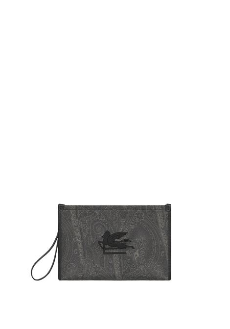 Large Black Paisley Pouch With Pegasus ETRO | MP2C0001-AA012N0000