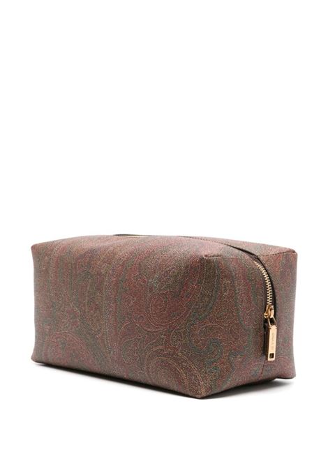 Necessaire Grande Con Motivo Paisley Jacquard Marrone ETRO | MP2C0004-AA012M0019