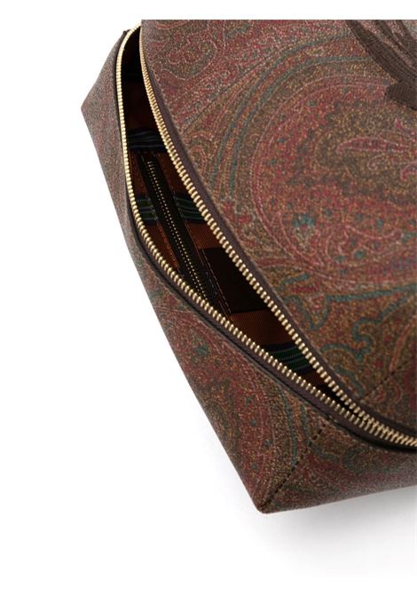 Brown Large Pouch With Paisley Jacquard Motif ETRO | MP2C0004-AA012M0019