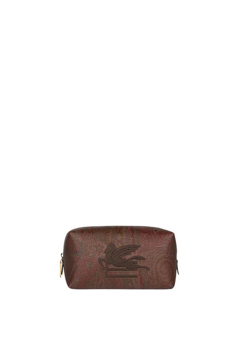 Necessaire Piccolo Con Motivo Paisley Jacquard Marrone ETRO | MP2C0005-AA012M0019