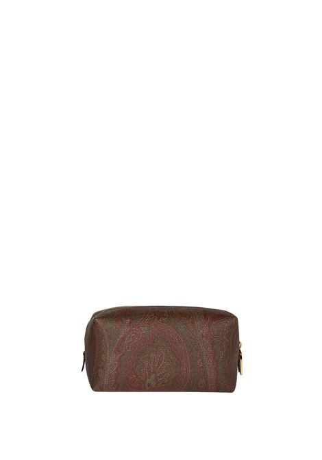 Brown Small Pouch With Paisley Jacquard Motif ETRO | MP2C0005-AA012M0019